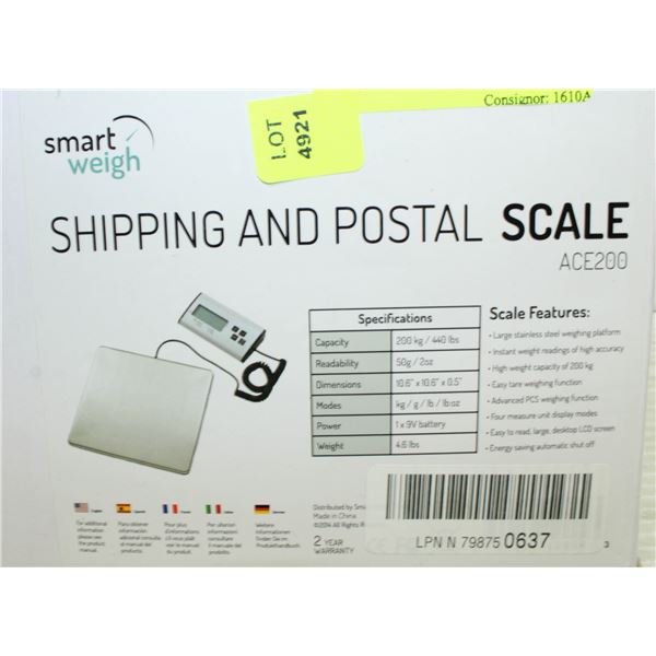 SHIPPING AND POSTAL SCALE.