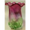 Image 1 : VINTAGE MULTI COLOURED GLASS TULIP VASE