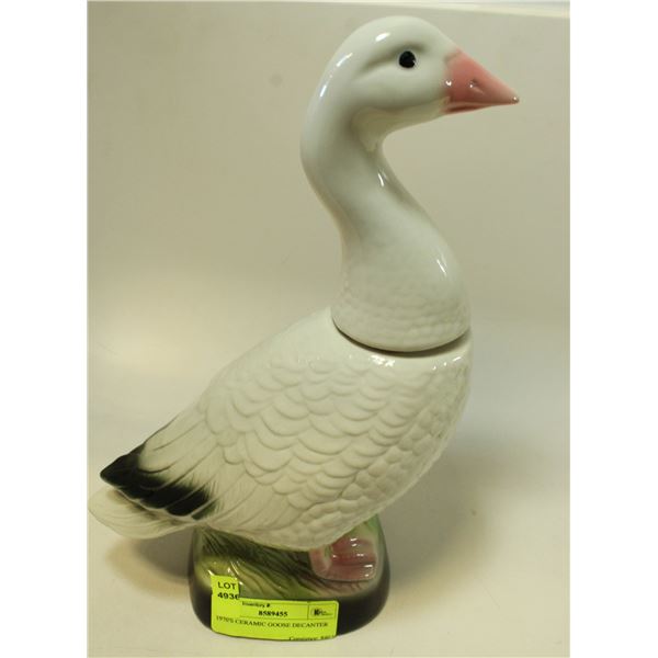 1970'S CERAMIC GOOSE DECANTER