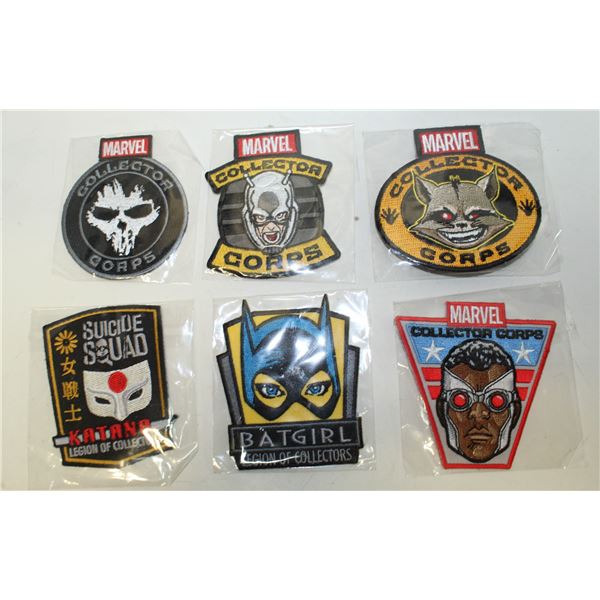 LOT OF 6 NEW MARVEL COLLECTOR PATCHES