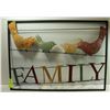 Image 1 : METAL SIGN FAMILY, COLORFUL BIRDS, HANGING ART IN