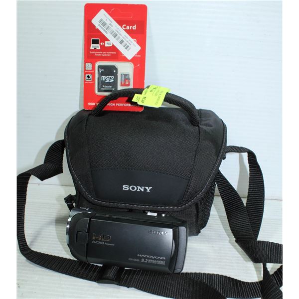 SONY HANDYCAM MODEL HDR-CX405 W/ MEMORY CARD