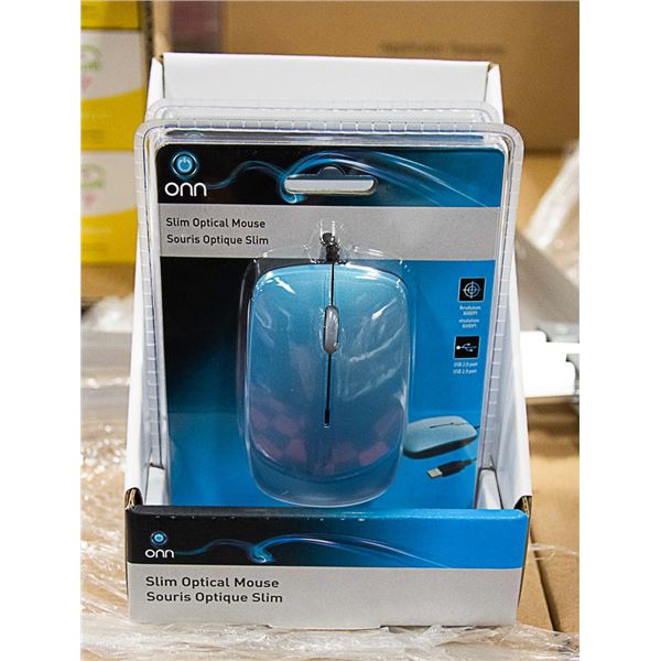 LOT OF 2 ONN SLIM OPTICAL MOUSE