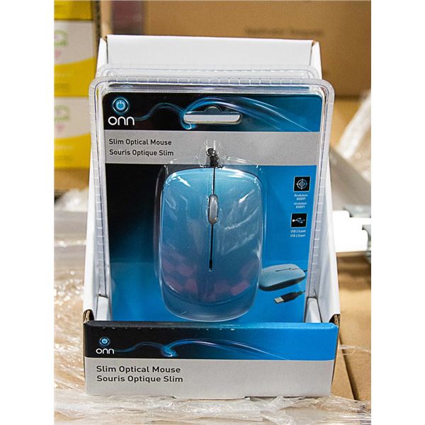 LOT OF 2 ONN SLIM OPTICAL MOUSE