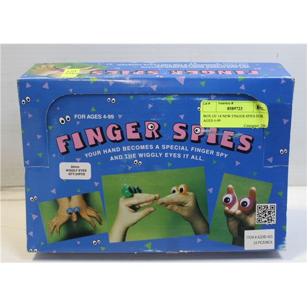 BOX OF 14 NEW FINGER SPIES FOR AGES 4-99