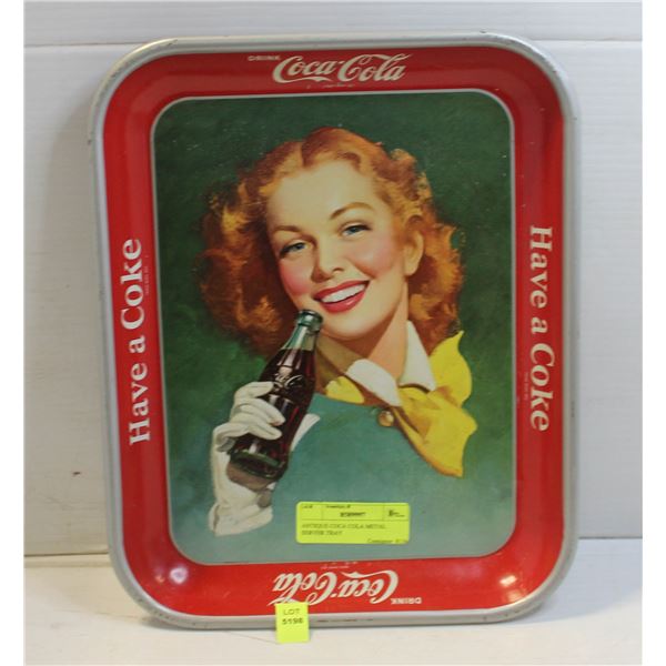 ANTIQUE COCA COLA METAL SERVER TRAY