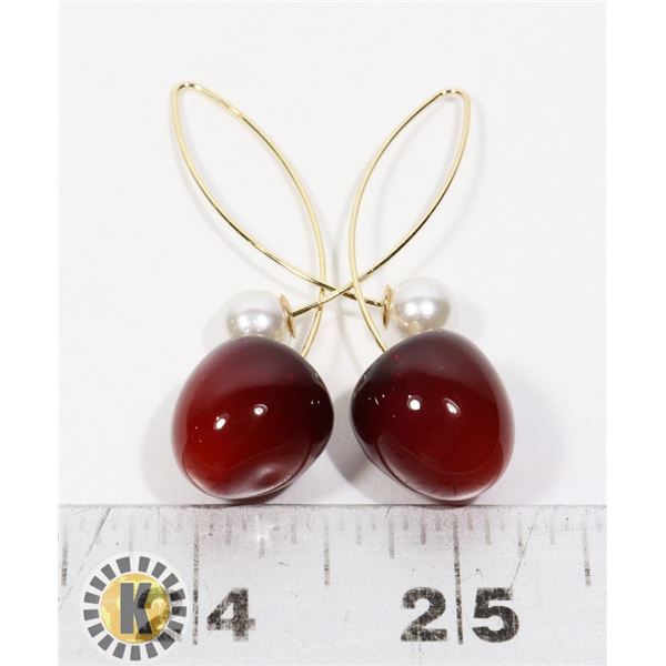 NEW FAUX CHERRY EARRINGS