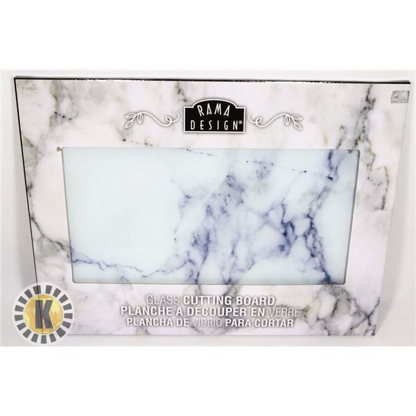 NEW GLASS CUTTING BOARD MARBLE THEME