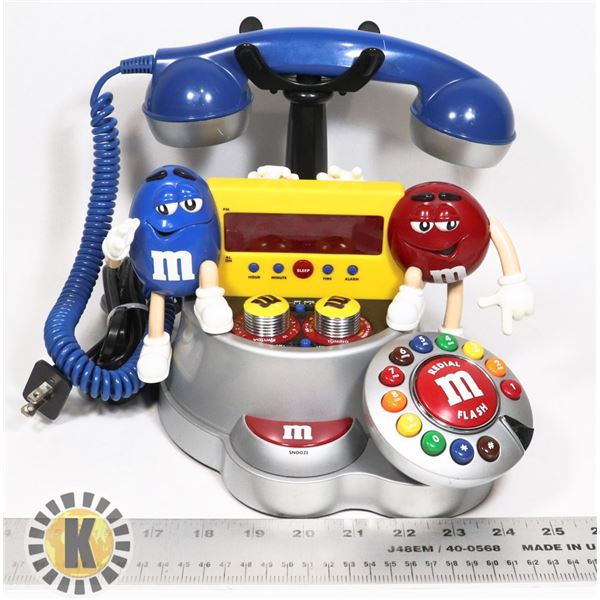 COLLECTIBLE M&M CLOCK RADIO PHONE