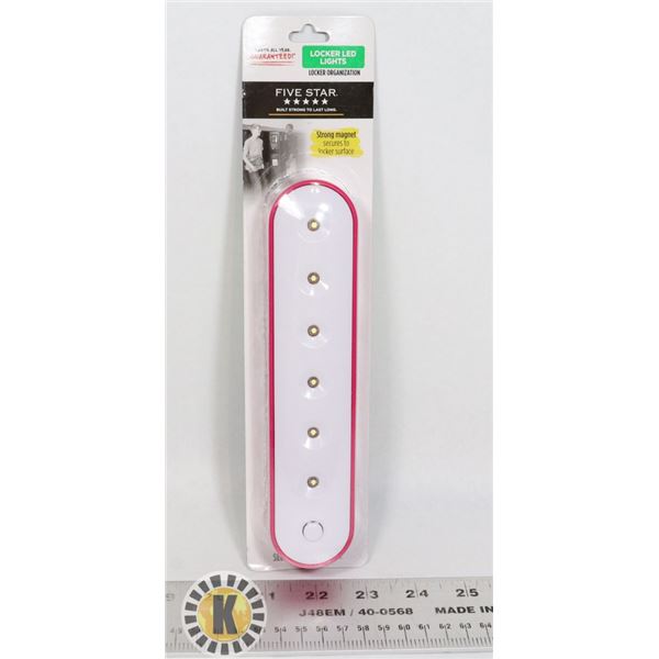 NEW FIVE STAR MAGNETIC LOCKER LIGHT, HOT PINK