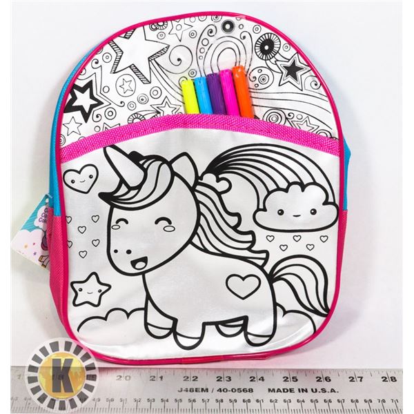 NEW COLORING BACK PACK WITH MARKERS