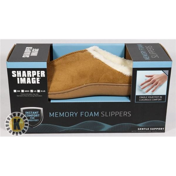 NEW MEMORY FOAM SLIPPERS SIZE LARGE