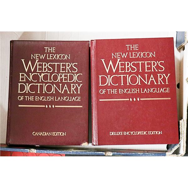 2 VINTAGE NEW LEXICON WEBSTERS DICTIONARIES