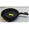 Image 1 : CAST IRON FRYING PAN SET LARGE & MEDIUM