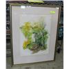 Image 1 : ORIGINAL 1950'S FRAMED WATERCOLOR- 33" X 26"