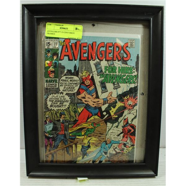 AVENGERS #77 15 CENT ISSUE FRAMED