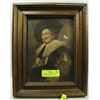 LAUGHING CAVLIER ANITQUE PHOTO AND FRAME