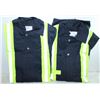 Image 1 : 2 NAVY BLUE COVERALLS W/ REFLECTOR STRIPS SIZE 62