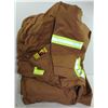 Image 1 : 2 SIZE 46R FIRE RESISTANT CARHARTT COVERALLS BROWN