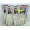 Image 1 : 4PK HERCULES WORK GLOVES 60% LEATHER