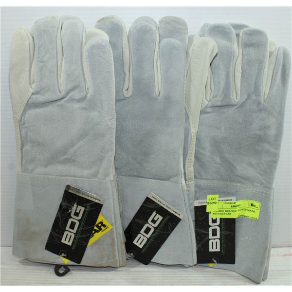 3PK BDG WELDING GLOVES MADE WITH KEVLAR