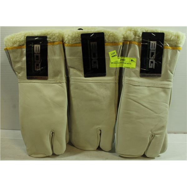 3PK BDG WINTER WORK MITTS