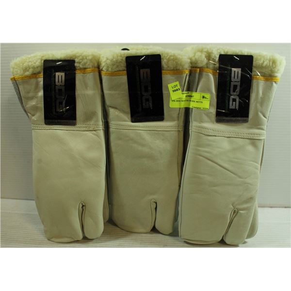 3PK BDG WINTER WORK MITTS