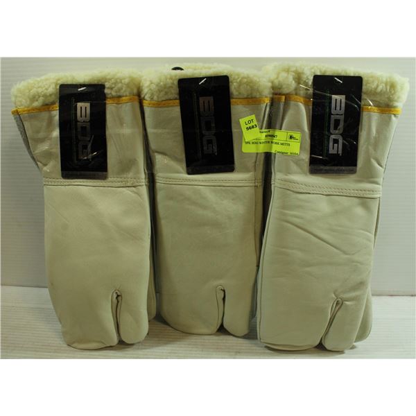 3PK BDG WINTER WORK MITTS