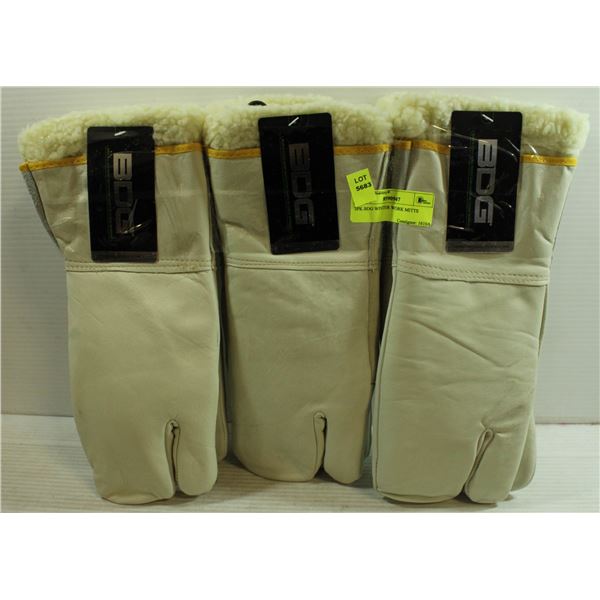 3PK BDG WINTER WORK MITTS