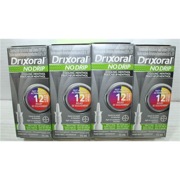 4 PACK DRIXORAL NO DRIP COOLING MENTHOL PUMP MIST