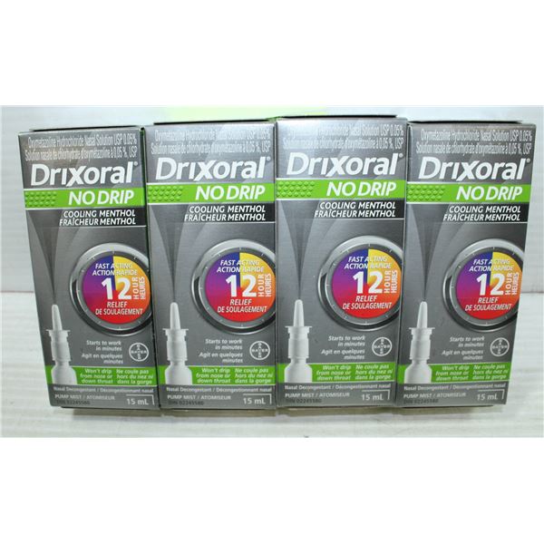 4 PACK DRIXORAL NO DRIP COOLING MENTHOL PUMP MIST