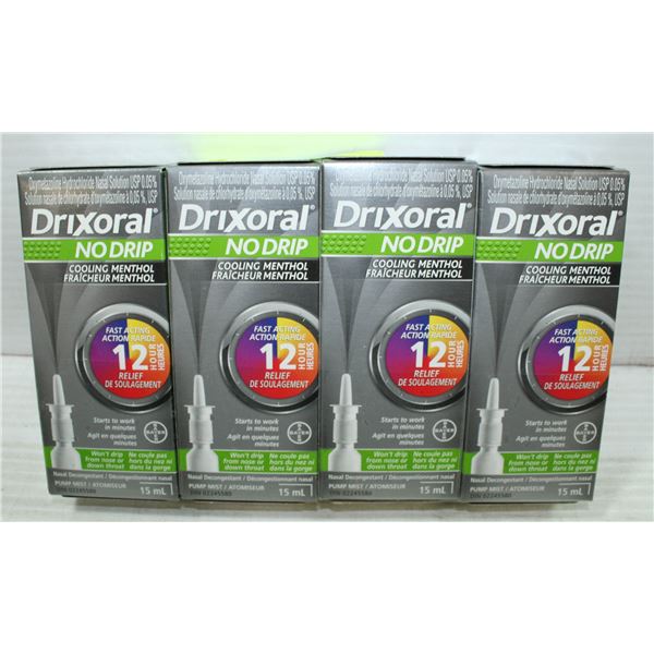 4 PACK DRIXORAL NO DRIP COOLING MENTHOL PUMP MIST