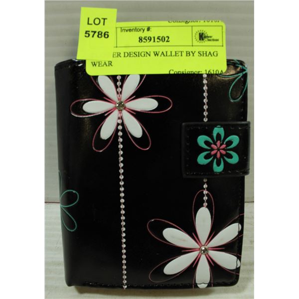 FLOWER DESIGN WALLET BY SHAG WEAR