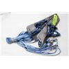 Image 1 : NEW 3LEASH,3 HARNESSES  BLUE DOG  8-13 INCH CHEST