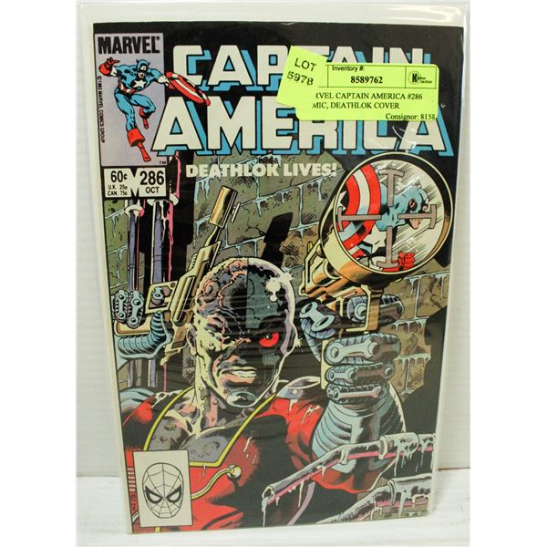 MARVEL CAPTAIN AMERICA #286 COMIC, DEATHLOK COVER