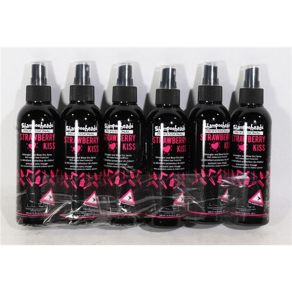 SIX 200ML BOTTLES OF SHAMPOOHEADS PROFESSIONAL