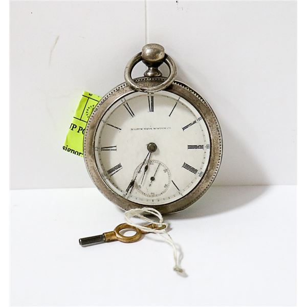 VINTAGE 1884 KEY WIND UP POCKET WATCH