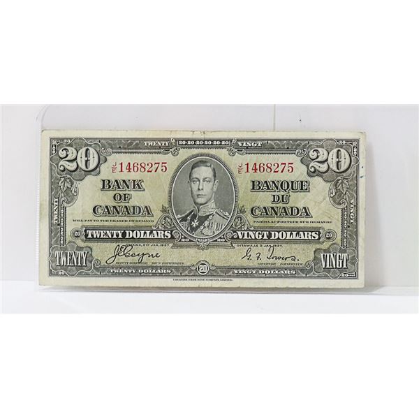 CANADIAN 1937 $20 BILL