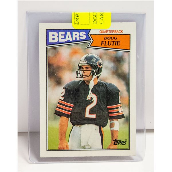 DOUG FLUTIE HI GRADE ROOKIE CARD BEARS NFL