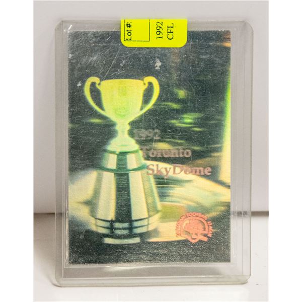 1992 GREY CUP TORONTO SKY DOME HOLOGRAM CFL