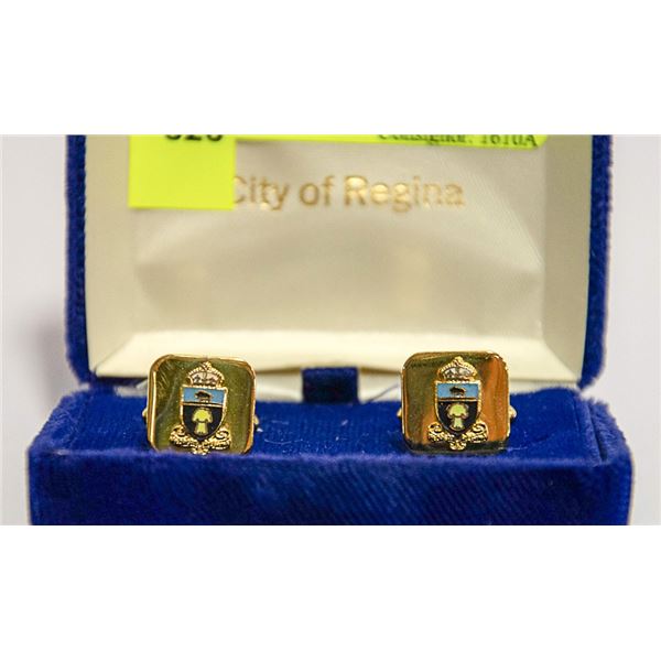 VINTAGE SET OF CITY OF REGINA CUFFLINKS