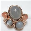 Image 1 : 154) SILVER MOONSTONE 8CT RING, SIZE 7.5