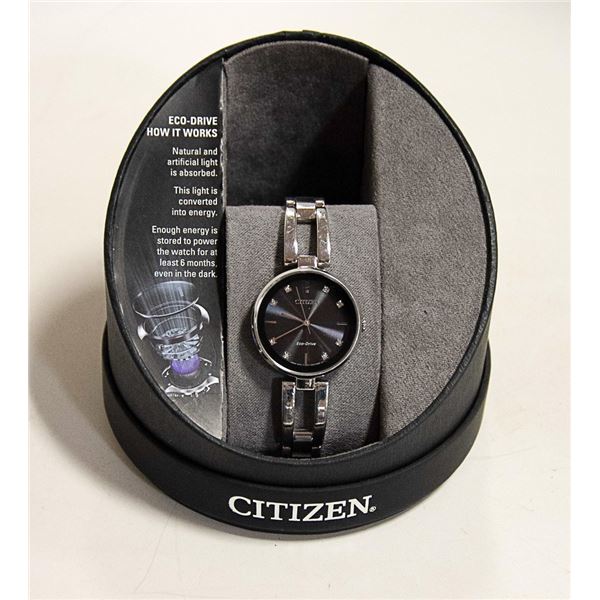 CITIZEN ECO-DRIVE DIAMOND DECORATED LADIES WATCH