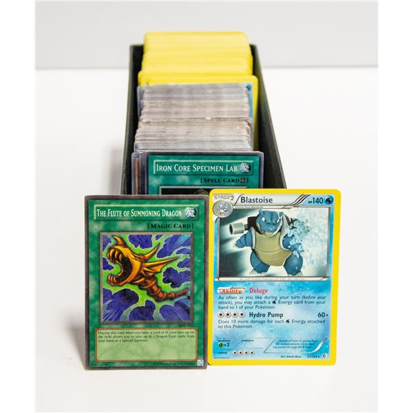 BOX OF POKEMON / YUGIOH RARE'S HOLOS CARDS