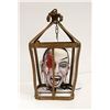 Image 1 : BLOODY HEAD DECOR IN METAL HANGING CAGE 19" X 10"