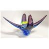 Image 1 : BLUE AND PURPLE COLOURED  ART GLASS