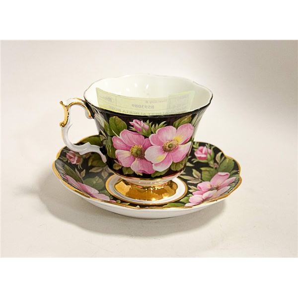 ROYAL ALBERT ALBERTA ROSE BONE CHINE CUP + SAUCER