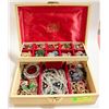 Image 1 : ESTATE JEWLLERY BOX WITH VARIOUS CONTENTS