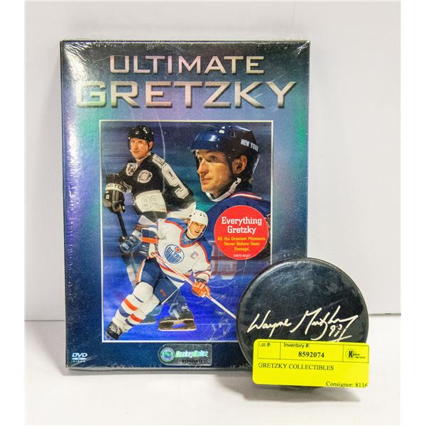 GRETZKY COLLECTIBLES - ULTIMATE GRETZKY DVD & PUCK