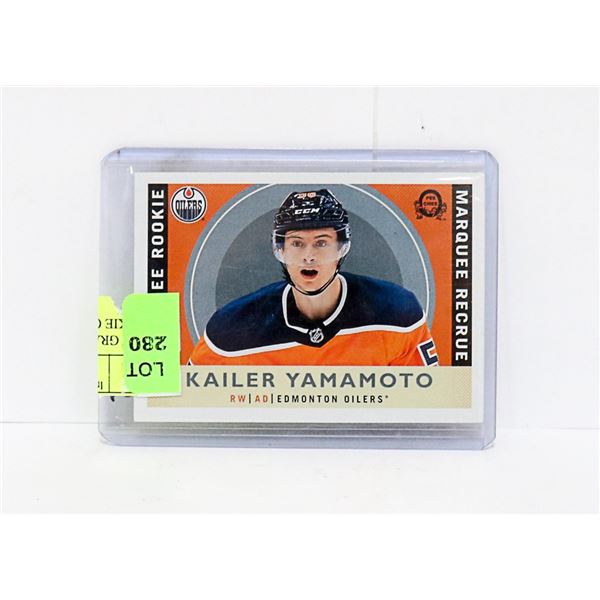 KAILER YAMAMOTO OILERS ROOKIE CARD